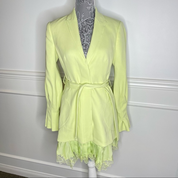 JONATHAN SIMKHAI Victoria Blazer Crepe Dress Pear - Picture 7 of 16